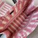 Dior Large Book Tote Bag In Pink Stripes Embroidery