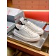 Prada Women's Macro Sneakers In White and Black Leather