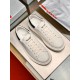 Prada Women's Macro Sneakers In White and Black Leather