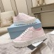 Prada Double Wheel Sneakers In Pink Nylon Gabardine