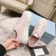 Prada Double Wheel Sneakers In Pink Nylon Gabardine