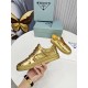 Prada Women's Downtown Sneakers In Gold Metallic Leather