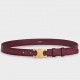 Celine Medium Triomphe Belt 25MM in Bordeaux Calfskin