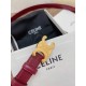 Celine Medium Triomphe Belt 25MM in Bordeaux Calfskin