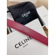 Celine Medium Triomphe Belt 25MM in Bordeaux Calfskin