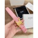 Celine Medium Triomphe Belt 25MM in Pink Calfskin