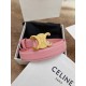 Celine Medium Triomphe Belt 25MM in Pink Calfskin