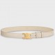 Celine Medium Triomphe Belt 25MM in White Calfskin