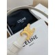 Celine Medium Triomphe Belt 25MM in White Calfskin