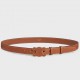 Celine Medium Cuir Triomphe Belt 25MM in Brown Calfskin