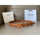 Celine Medium Cuir Triomphe Belt 25MM in Brown Calfskin