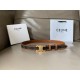 Celine Medium Triomphe Belt 25MM in Tan Triomphe Canvas