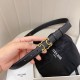 Celine Medium Triomphe Frame Belt 25MM in Black Calfskin