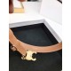 Celine Small Triomphe Belt 18MM in Brown Calfskin