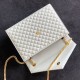 Saint Laurent Envelope Large Bag In White Matelasse Grained Leather