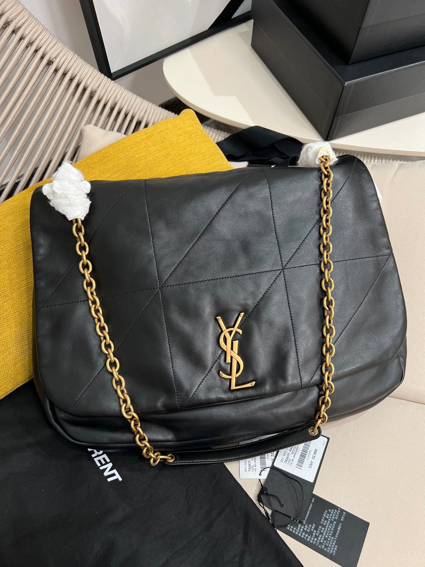 Saint Laurent Jamie 4.3 Shoulder Bag In Black Lambskin