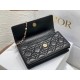 Dior Miss Dior Mini Bag In Black Cannage Lambskin