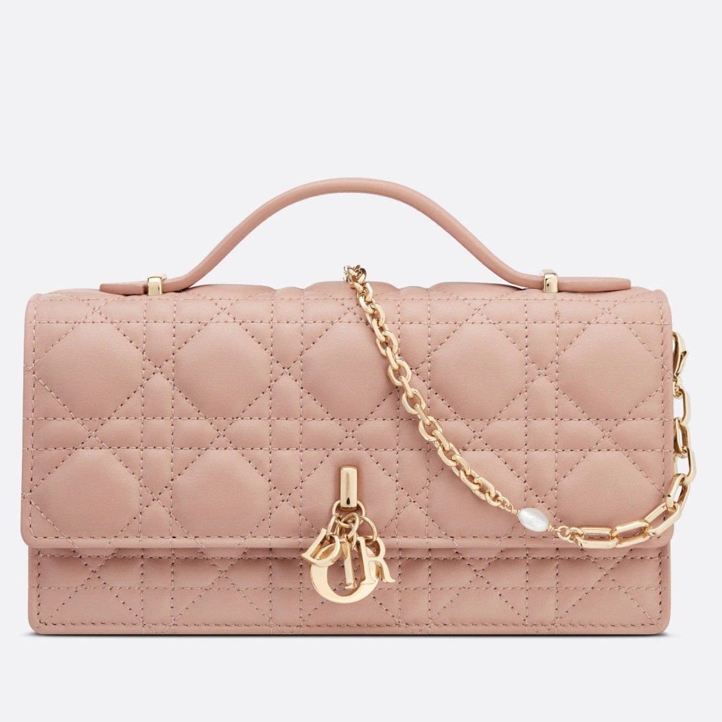 Dior Miss Dior Mini Bag In Poudre Cannage Lambskin