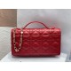 Dior Miss Dior Mini Bag In Red Cannage Lambskin