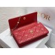 Dior Miss Dior Mini Bag In Red Cannage Lambskin