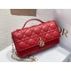 Dior Miss Dior Mini Bag In Red Cannage Lambskin