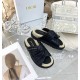 Dior Dtwist Slides In Black Cannage Lambskin