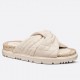 Dior Dtwist Slides In White Cannage Lambskin