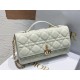 Dior Miss Dior Mini Bag In White Cannage Lambskin