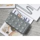 Dior Lady Dior Chain Pouch In Grey Diamond Calfskin