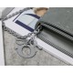 Dior Lady Dior Chain Pouch In Grey Diamond Calfskin