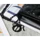 Dior Lady Dior Chain Pouch In Black Diamond Calfskin