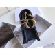 Dior Lady Dior Chain Pouch In Noir Cannage Lambskin