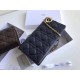 Dior Lady Dior Chain Pouch In Noir Cannage Lambskin