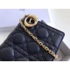 Dior Lady Dior Chain Pouch In Noir Cannage Lambskin