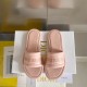 Dior Every-D Slides In Pink Embossed Lambskin