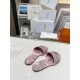 Dior Dway Slides in Pink Cotton with Toile de Jouy Sauvage Motif