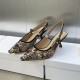 Dior J'Adior Slingback Pumps 65mm In Beige Toile de Jouy Voyage Motif