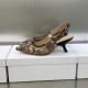 Dior J'Adior Slingback Pumps 65mm In Beige Toile de Jouy Voyage Motif