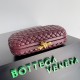 Bottega Veneta Knot Minaudiere Clutch In Bordeaux Intrecciato Lambskin