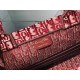 Dior Large Book Tote Bag In Bordeaux Oblique Embroidered Velvet