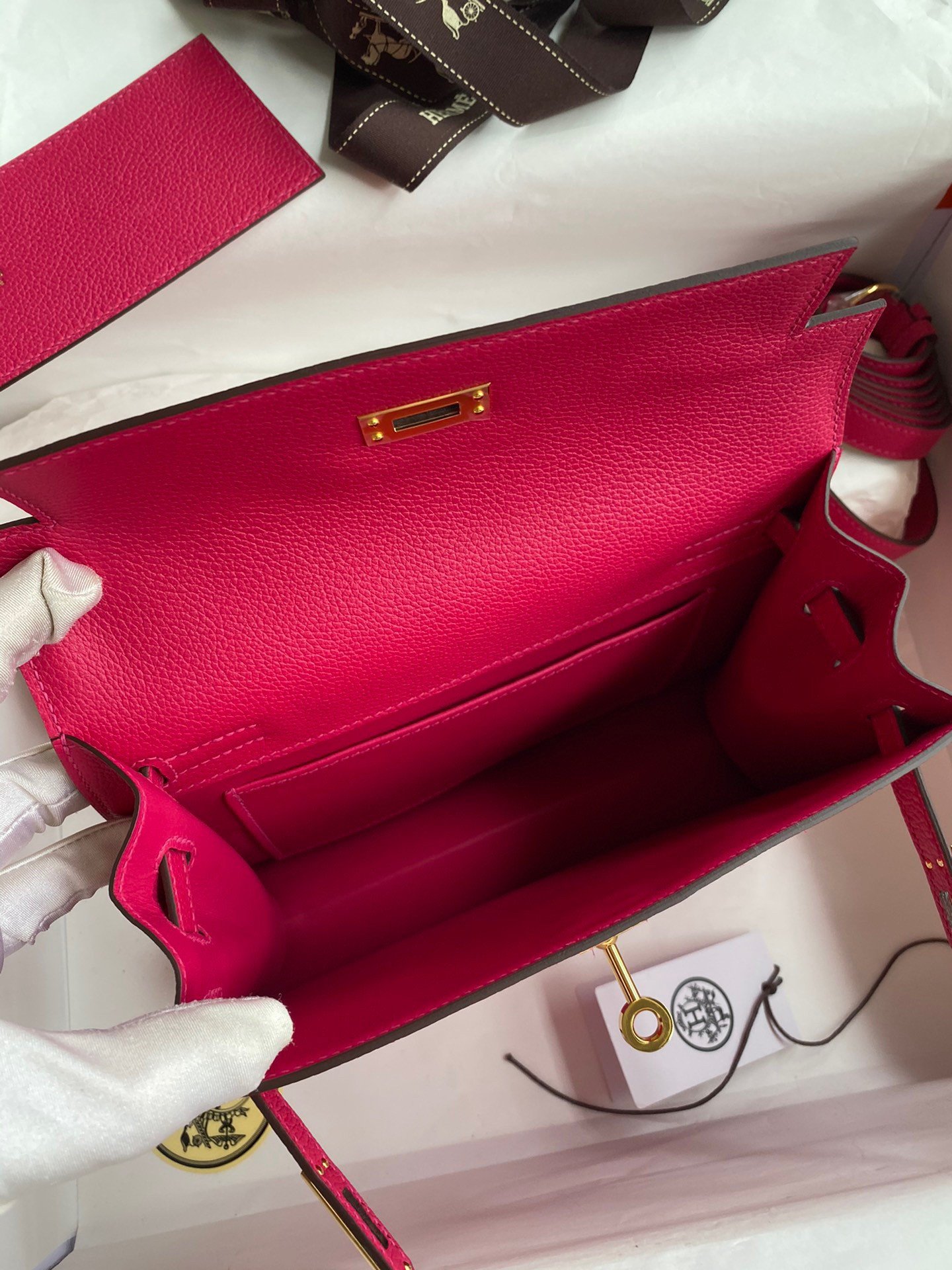 Hermes Kelly Danse II Bag In Rose Mexico Evercolor Calfskin