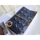 Dior Lady Dior Chain Pouch In Black Patent Cannage Calfskin