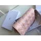 Dior Lady Dior Chain Pouch In Pink Patent Cannage Calfskin