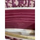 Dior Saddle Chain Pouch In Bordeaux Dior Oblique Jacquard