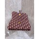 Dior Saddle Chain Pouch In Bordeaux Dior Oblique Jacquard