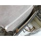 Dior Saddle Chain Pouch In White Grained Calfskin