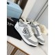 Prada District Sneakers in White and Grey Calfskin