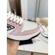 Prada District Sneakers in White and Pink Calfskin