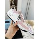 Prada District Sneakers in White and Pink Calfskin