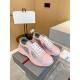 Prada America's Cup Sneakers in Pink Rubber and Bike Fabric